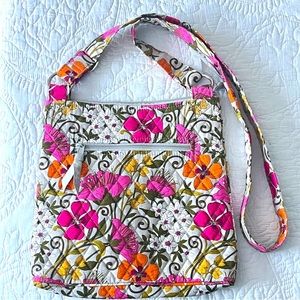 Vera Bradley TEA GARDEN HIPSTER Crossbody Purse Adjustable Strap